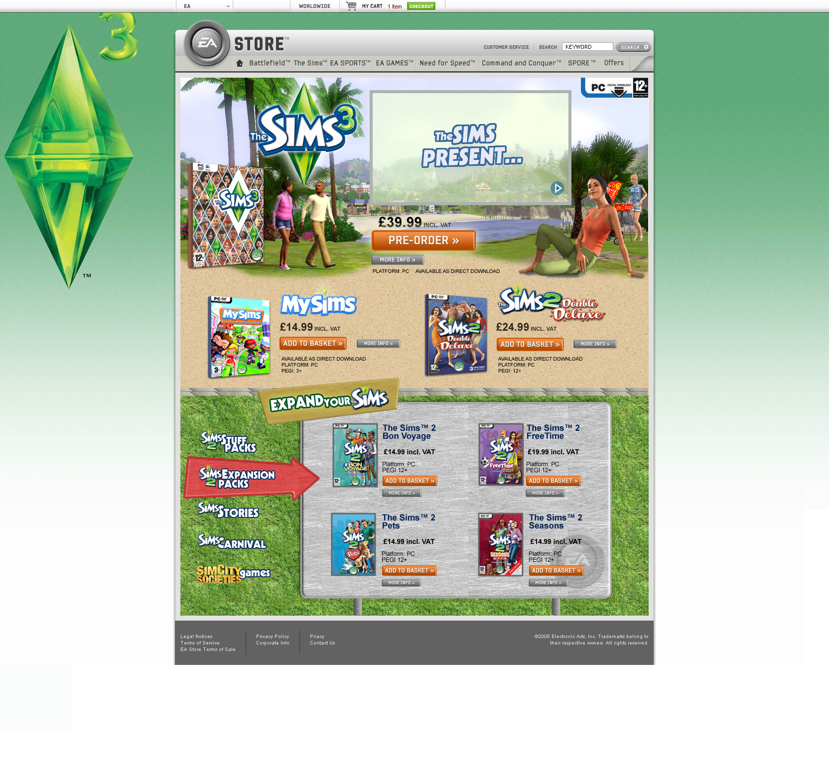 Sims 3 — variant