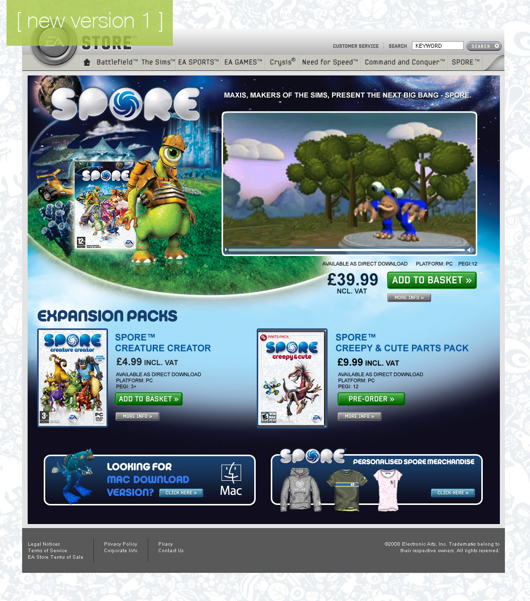 Spore mockup 1