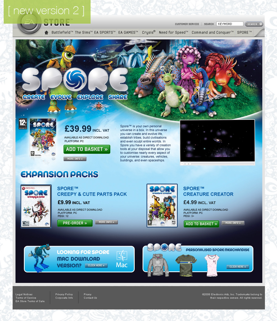 Spore mockup 2